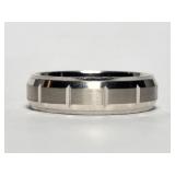 Band Ring Silver Tones Sz10 NOS