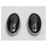 Black Magnetite Stones set in Sterling Silver