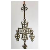 Mid Evil Large VTG Brass Cross