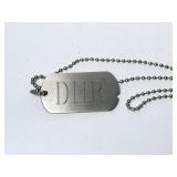 Do Not Resuscitate DNR Dog Tag and Chain Stainles
