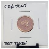 1 Cent Canadian Mint Test Token