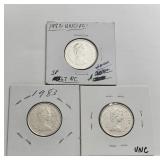 1982 1983 1984 25c Canada UNC