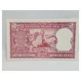 Gandhi India 1969-70 2 Rupees Banknote