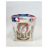 Signed Blue Jays Baseball with Pedestal by Honda