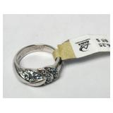 Swiss Blue Topaz Sterling Silver 925 sz 6.25