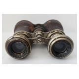 Antique Binoculars Brass & Leather