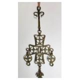 Mid Evil Large VTG Brass Cross
