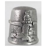 Thimble Rawcliffe Pewter Sewing Signed