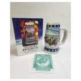 1995 Budweiser Holiday Stein w/Box and COA