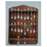 Souvenir Spoons with Rack Lot B