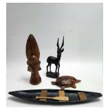 Sculptures - Wood - Various (4x) Lot