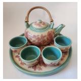 Teapot with Matching Cups & Serving Tray Pier 1