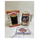 2001 Budweiser Holiday Stein w/Box and COA