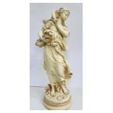 Girl Holding Wood 18' Statue Hip Moreau Alexander