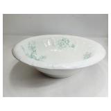 Large Sï¿½vres Wash Basin D: 15.5' Green Flowers