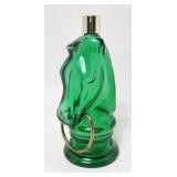 AVON Green Glass Horse Decanter After Shave Bottle