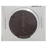 1837 Bas Canada 2 Sous Colonial Token