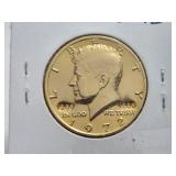 1972 US Gold Plated Kennedy Memorial Half Dollar