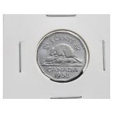 1952 Canada 5 Cents Strong Luster