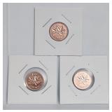 1974 1975 1976 RED UNC Prooflike Cents Canada