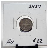 1919 5 Cents Silver Canada