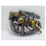 Belt Buckle - Horse Jumper/Horse Shoe