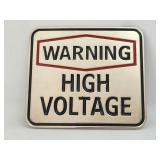 Belt Buckle - Warning High Voltage
