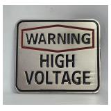Belt Buckle - Warning High Voltage