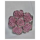 Belt Buckle - Flower - Pink
