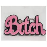 Belt Buckle - Bitch - Pink