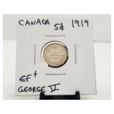 1919 Silver 5 Cents Canada