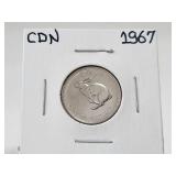 1967 1867 Centennial 5 Cents Specimen Rabbit