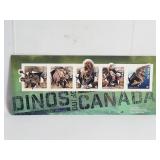 Dinosaur Stamp Sheet Canada Embossed
