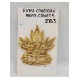 Royal Canadian Army Cadets 1983 Badge