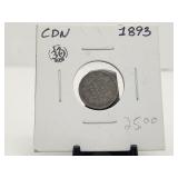 1893 Silver 5 Cents Canada