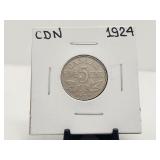 1924 5 Cents Canada