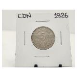 1926 5 Cents Canada