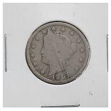 1901 US Shield Nickel 5c