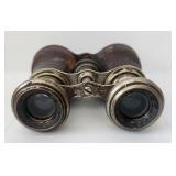 Antique Binoculars Brass & Leather