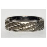 Band Ring Silver Tones Sz9.5 NOS