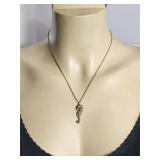 Sea Horse Pendant & Chain VTG