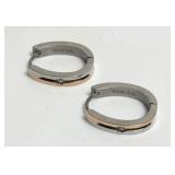 2 Tone Stainless Steel Earring by Bizou