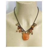 Crystal & Resin Necklace Vintage