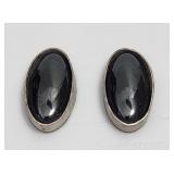 Black Magnetite Stones set in Sterling Silver