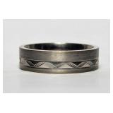 Band Ring Silver Tones Sz9.5 NOS