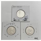 1982 1983 1984 25c Canada UNC