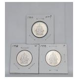 1997 1998W 1999P Canada 50c Varieties
