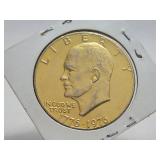1976 1776 US Gold Plated $1 Bicentennial Dollar
