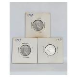 1968 1969 1971 Canada 5 Cents