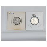 1960 & 1961 Canada 5 Cents